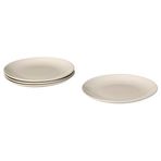 IKEA 4 Adet Tabak Seti Parlak Bej Renk 26 cm, 4 Adet, Stoneware Yuvarlak Tabak Seti