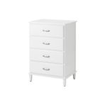 IKEA 4 Çekmeceli şifonyer, beyaz, Genişlik: 67 cm Derinlik: 49 cm Yükseklik: 102 cm