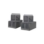 IKEA 4 Lü Ayakkabı Kutusu, Koyu Gri MeridyenDukkan 22x34x16 Cm 4 Ayakkabı Çifti