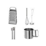 IKEA 4 Lü Set, Idealısk Rende 2'li Çırpıcı Seti Koncıs Çelik Sarımsak Ezici Un Eleği