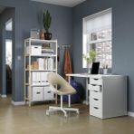 IKEA 5 Çekmeceli Stoperli Çalışma / Makyaj Masası 120X60 cm Beyaz