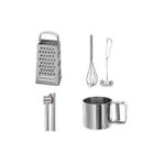 IKEA 5 Parça 4lü Mutfak Set; Koncıs Sarımsak Ezici Idealısk Rende Idealısk 2li Çırpıcı Idealısk Un Eleği