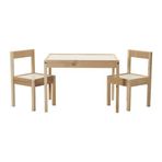 IKEA 501.784.11 Beyaz Çam Latt Çocuk Masa Sandalye Seti