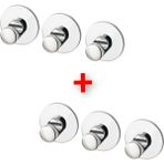 IKEA 6 Adet Banyo Duvar Askısı Ikea 6'lı Set Metal Havlu Askısı Gümüş Renk Duvar Kancası