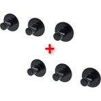 IKEA 6 Adet Banyo Duvar Askısı Ikea 6'lı Set Metal Havlu Askısı Siyah Duvar Kancası Askı
