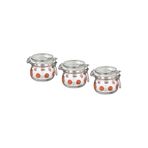 IKEA 6 Adet Kapaklı Cam Kavanoz, 13 cl, 7 cm Çap, Güneş Desenli, Şeffaf