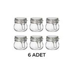 Ikea 6 Adet Kapaklı Cam Kavanoz 13 cl Contalı Çap: 7 cm Yükseklik: 7 cm Hava Geçirmez Kapağa Sahiptir