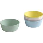 IKEA 6 Parça Bebek & Çocuk Kase Seti Çap 12 cm Beslenme Kasesi Takımı Plastik - Çok Renkli