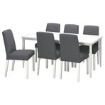 IKEA 69544278 Beyaz Orta Gri Yemek Masası