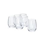 IKEA 6'lı Bardak Seti, 37 cl, Kristalin, Beyaz