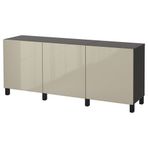IKEA 79139848 Besta Venge Parlak Cila Bej Dolap Kombinasyonu