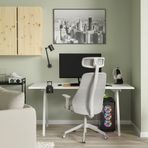 IKEA 79537786 Açık Gri Beyaz Oyuncu Masa Sandalye Seti