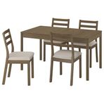 IKEA 79596827 Meşe Kaplama Açık Bej Yemek Masası Takımı