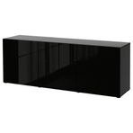 IKEA 99412653 Besta Venge Parlak Cila Siyah Dolap Kombinasyonu