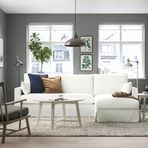 IKEA 99495832 3'lü Beyaz Kanepe
