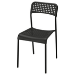 IKEA ADDE Mutfak Sandalyesi Siyah