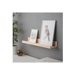 IKEA Ahşap Çerçeve Rafı 55x12 Cm Duvar Rafı Kitaplık Çerçevelik Raf Huş Görünümlü