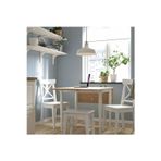 IKEA AKDENİZ DANDERYD beyaz-meşe kaplama 2-4 kişilik modern katlanır mutfak masası 74X134X80 CM