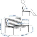 Ikea Akdeniz Jolpen Beyaz-Gri 100X59X67 cm Bahçe Bankı