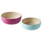 IKEA AKERHALLON bambu servis kasesi pembe-turkuaz - 30602306