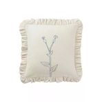 IKEA Akernejlika Kırlent Kılıfı, Beyaz, 50X50 Cm, Nakışlı 005.701.75