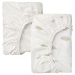 IKEA ALSKVARD lastikli bebek çarşafı kırık beyaz - 30526402