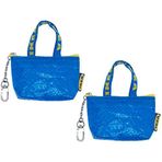 IKEA Anahtar ve Bozuk Para Çantası KNOLIG Çanta Küçük Mavi Bir Fermuarlı Çanta (2 set)