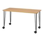 IKEA ANFALLARE/KRILLE çalışma masası bambu-siyah - 89509995