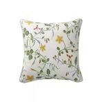 IKEA Angspalpmal Kırlent Kılıfı, Beyaz-Çiçek Desenli, 50X50 Cm 705.986.99