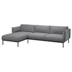 IKEA Applaryd Lejde Gri Siyah 2'li Kanepe