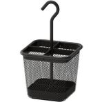 IKEA Asılabilir Kaşık Çatal Bıçaklık Bölmeli- Antrasit Siyah 12X12 cm Metal Sepet Dü