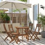 IKEA ASKHOLMEN katlanabilir masa ve katlanabilir sandalye seti koyu kahve - 89530039