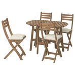 IKEA ASKHOLMEN katlanabilir masa ve katlanabilir sandalye seti koyu kahve - 99578238
