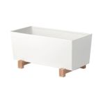 Ikea Ayak Standlı Metal Saksı Meridyendukkan Beyaz Renk, 32X15 cm İç Mekan
