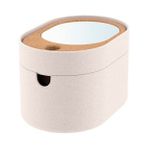 IKEA Ayna Kapaklı Saklama Kutusu Bölmeli- Plastik Mantar 24X17 cm Makyaj-Takı Organizeri - Renkli