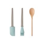 IKEA Bakglad Spatula + Yumurta Fırçası + Tahta Kaşık 3 Lü Set