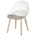 IKEA BALTSAR plastik sandalye beyaz-kayın - 50532143
