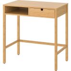 IKEA Bambu Makyaj Masası, 76X47 cm Çekmeceli Tuvalet Masası - Bej
