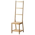 IKEA Banyo Bambu Düzenleyici Raf Bambu Havluluk Düzenleyici MeridyenDukkan 39x44x140 Cm Banyo Açık Raf Ayaklı-Doğal