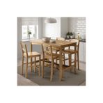 IKEA bar masası ve tabure seti, antika vernik-çam, 4 tabureli
