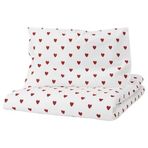 IKEA BARNDRÖM bebek nevresim takımı beyaz-kırmızı - 20595900