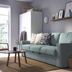 IKEA BARSLÖV 3'lü yataklı kanepe tibbleby açık gri-turkuaz - 30541582