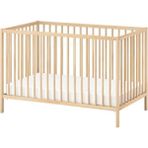 IKEA Bebek Karyolası 60X120 cm Kayın Görünümlü Naturel Renk Beşik - 60 x 120 cm