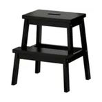 IKEA Bekvam Siyah 43x50 cm Basamaklı Tabure