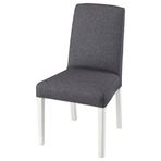 IKEA BERGMUND kumaş sandalye beyaz-gunnared orta gri - 79384632