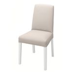 IKEA BERGMUND kumaş sandalye beyaz-hallarp bej - 39388076