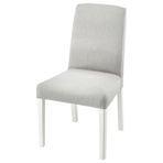 IKEA BERGMUND kumaş sandalye beyaz-orrsta açık gri - 09387733