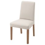 IKEA BERGMUND kumaş sandalye meşe görünümlü-hallarp bej - 39388081