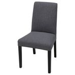 IKEA BERGMUND kumaş sandalye siyah-gunnared orta gri - 69384307