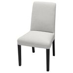 IKEA BERGMUND kumaş sandalye siyah-orrsta açık gri - 59385977